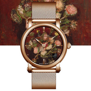 梵高（VanGogh）瑞士女士石英手表-紫苑和夹竹桃Lady 16-RM